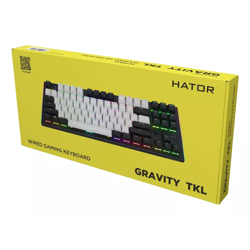 HATOR Gravity TKL tastiera gaming USB QWERTY US English nero