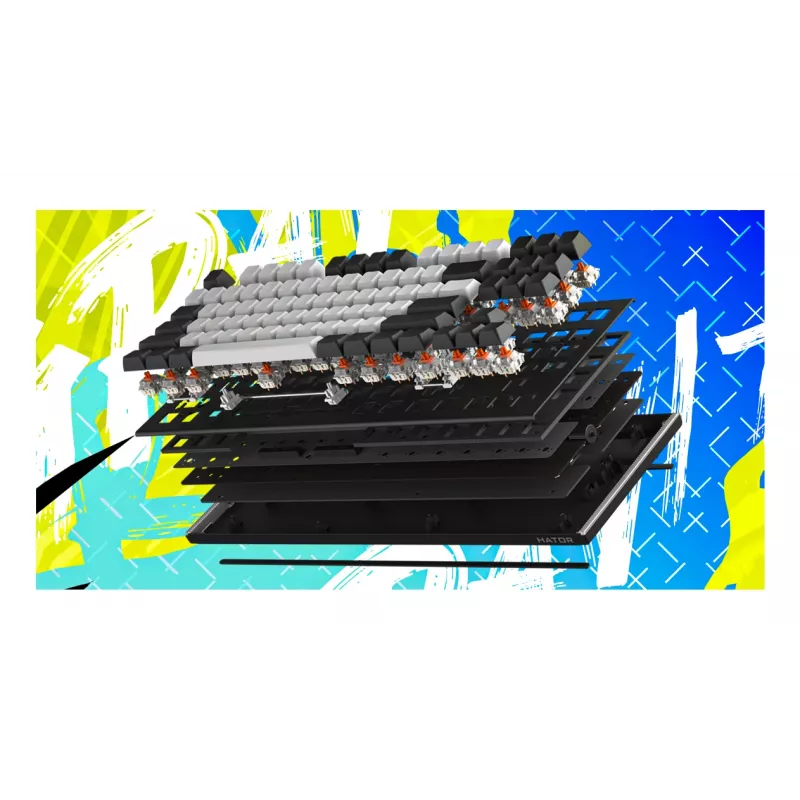 HATOR Gravity TKL tastiera gaming USB QWERTY US English nero