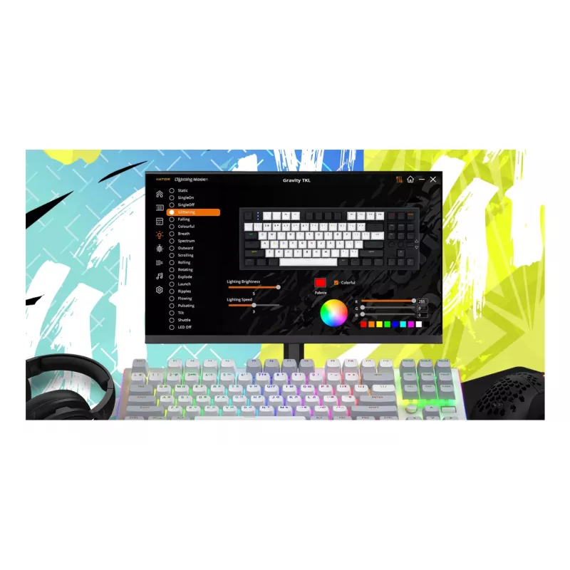 HATOR Gravity TKL tastiera gaming USB QWERTY US English nero