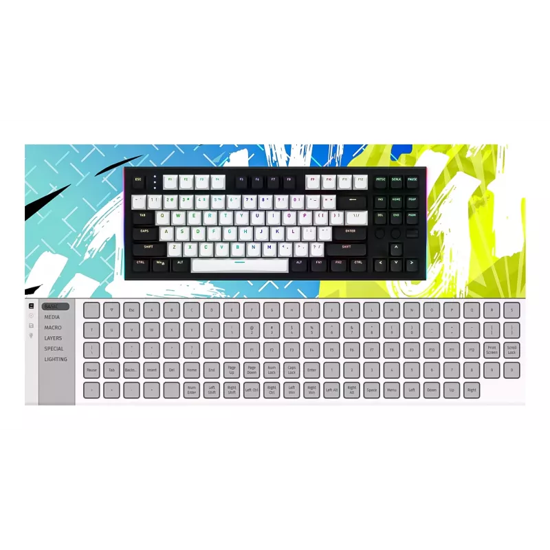 HATOR Gravity TKL tastiera gaming USB QWERTY US English nero