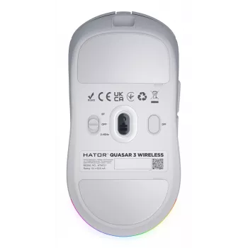 HATOR Quasar 3 Wireless mouse gaming ambidestro RF Wireless + Bluetooth + USB Type-A ottico 12000 DPI