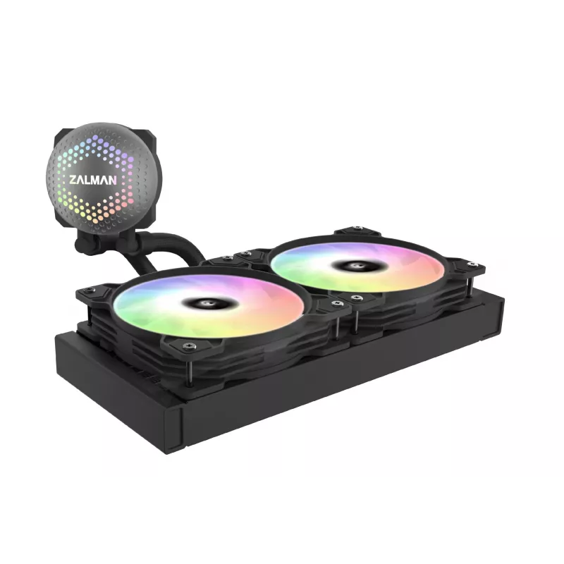 Zalman ALPHA24 nero dissipatore a liquido per CPU radiatore 280 mm 2 ventole da 140 mm pompa ARGB dual processor all-in-one 12 cm