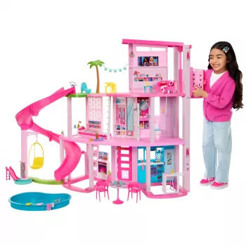 Barbie Dreamhouse casa delle bambole con piscina e scivolo - 75+ pezzi (HMX10)