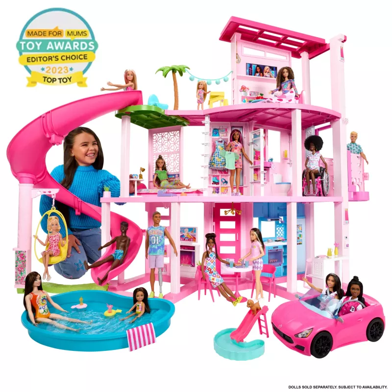Barbie Dreamhouse casa delle bambole con piscina e scivolo - 75+ pezzi (HMX10)