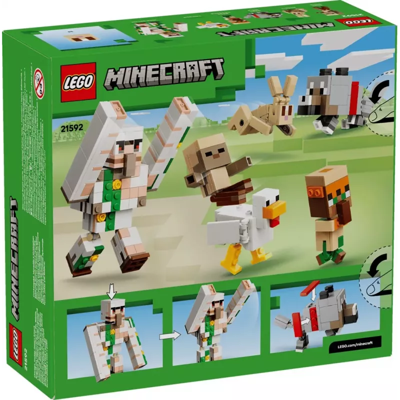 LEGO Minecraft 21592 Attacco nel deserto del cavaliere di polli (428 pezzi)