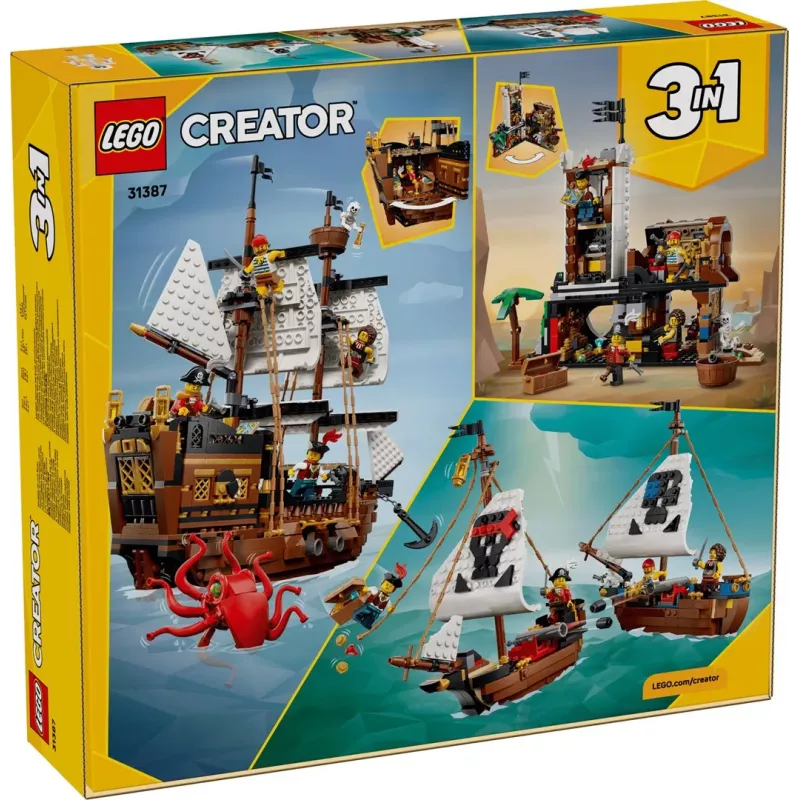LEGO Creator 3-in-1 31387 Nave pirata iconica (1074 pezzi)