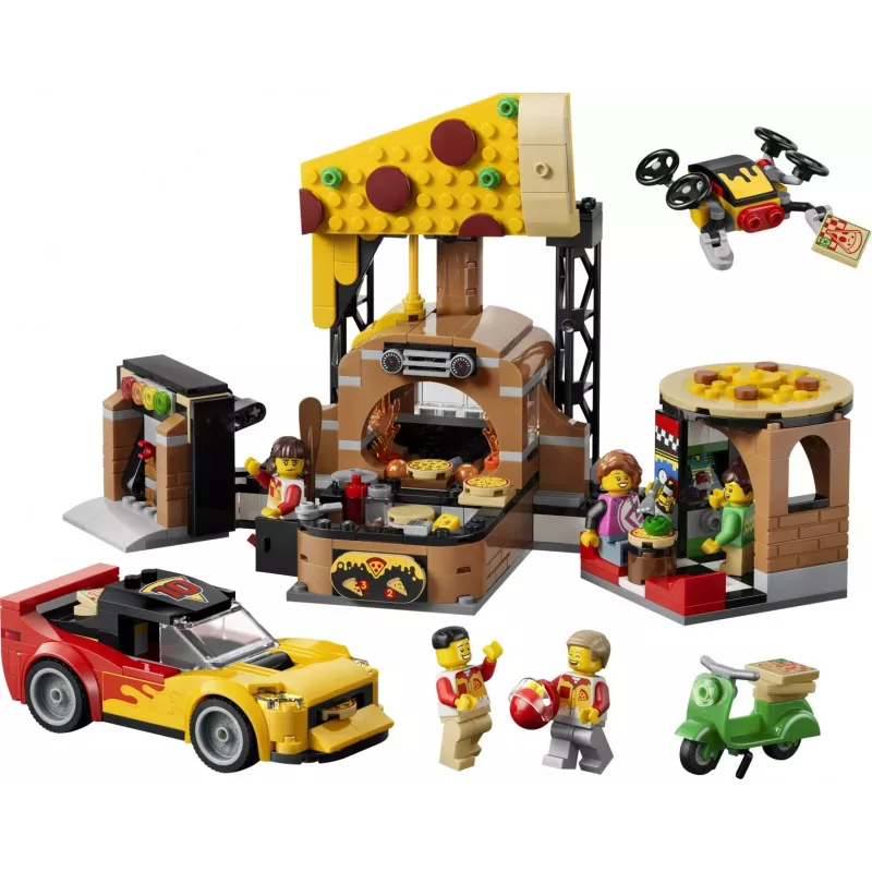 LEGO City 60496 Servizio di consegna pizza con veicoli (494 pezzi)