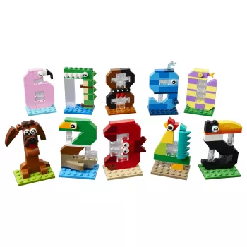 LEGO 40807 Numeri per compleanno - decorazione torta con animali da costruire (281 pezzi)
