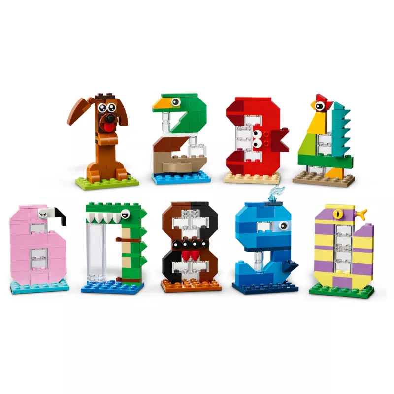 LEGO 40807 Numeri per compleanno - decorazione torta con animali da costruire (281 pezzi)
