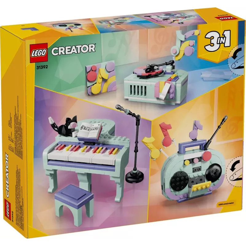 LEGO Creator 3-in-1 31392 Pianoforte decorativo con gatto (485 pezzi)