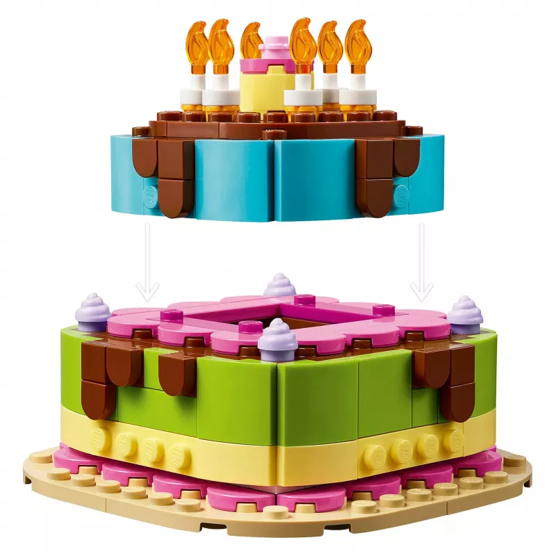 LEGO 40815 Torta di compleanno - torta da costruire con candeline (219 pezzi)