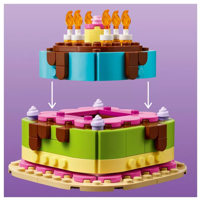LEGO 40815 Torta di compleanno - torta da costruire con candeline (219 pezzi)
