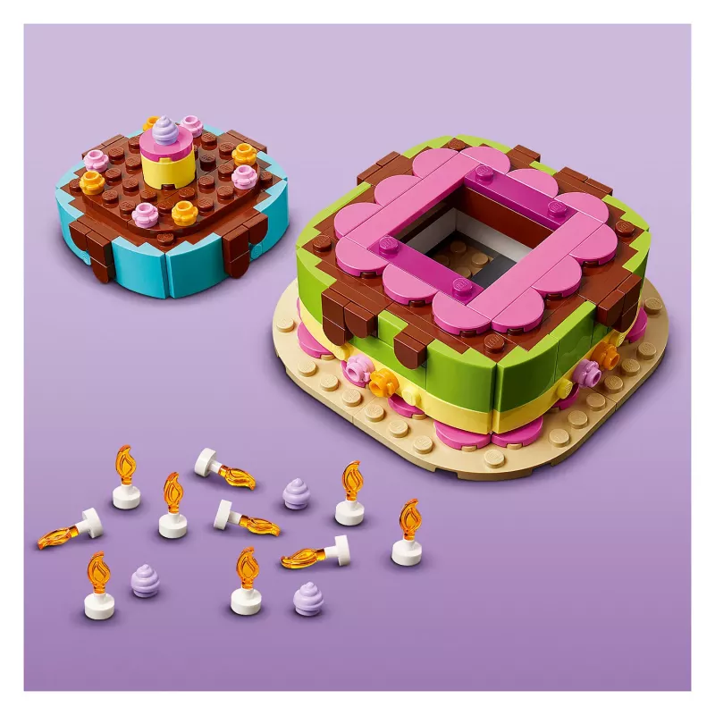 LEGO 40815 Torta di compleanno - torta da costruire con candeline (219 pezzi)