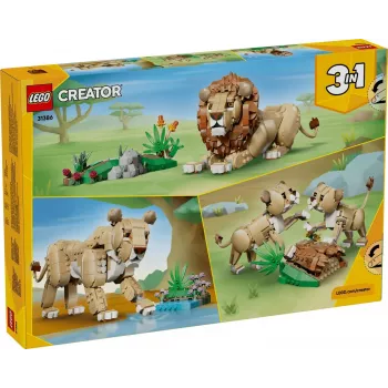 LEGO Creator 3-in-1 31386 Animali selvatici: leone maestoso (839 pezzi)