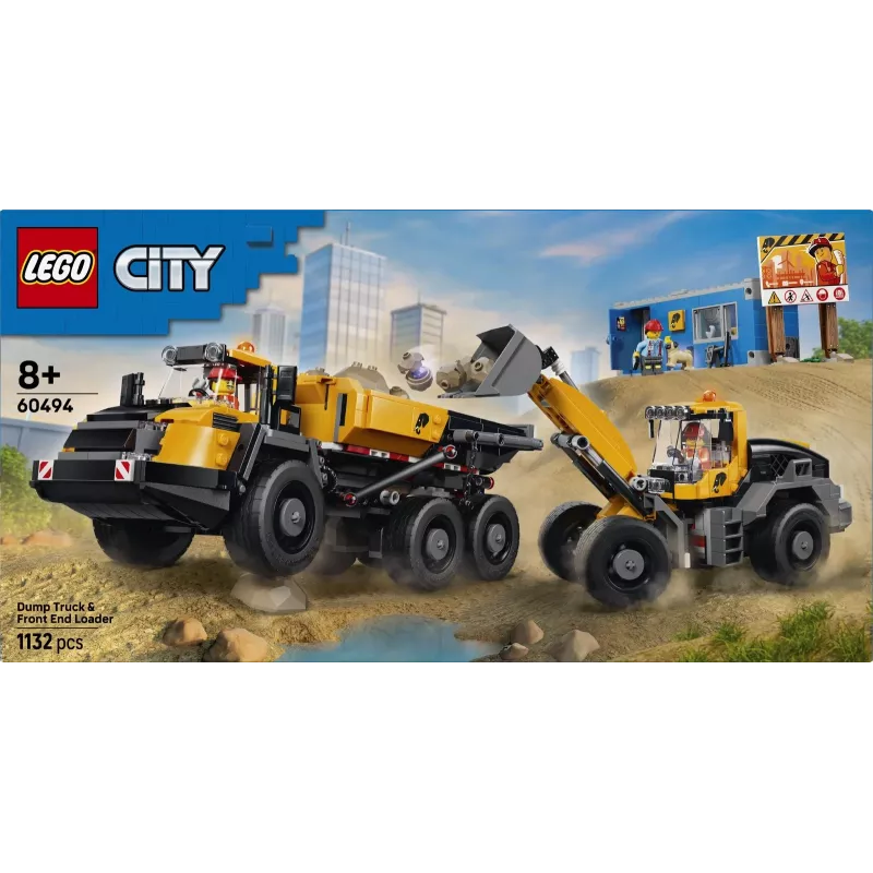 LEGO City 60494 Camion ribaltabile e pala caricatrice (1132 pezzi)