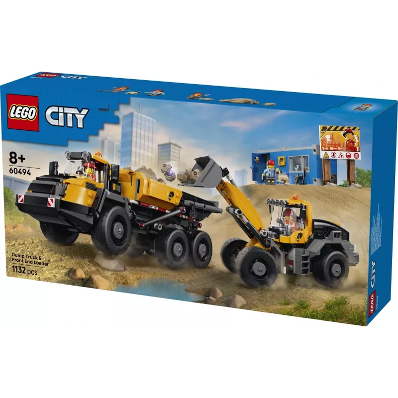 LEGO City 60494 Camion ribaltabile e pala caricatrice (1132 pezzi)