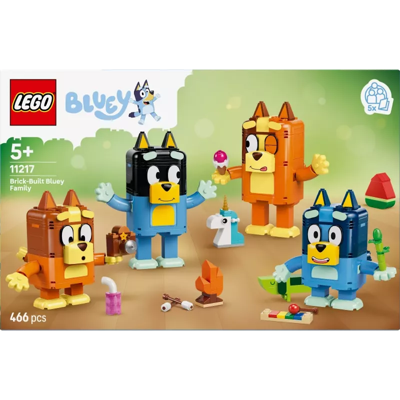 LEGO Bluey 11217 La famiglia Bluey in mattoncini (466 pezzi)