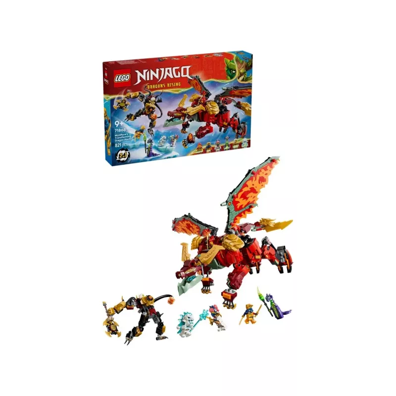 LEGO NINJAGO 71868 Mech drago trasformabile di Wyldfyre (821 pezzi)