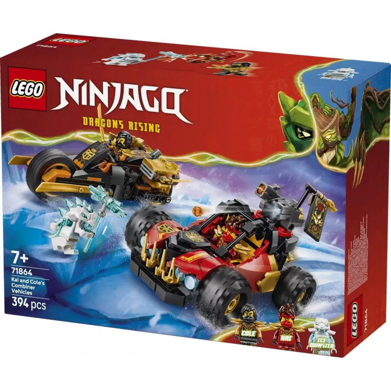 LEGO NINJAGO 71864 Veicoli combinati di Kai e Cole (394 pezzi)