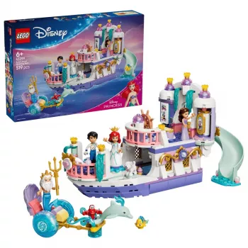 LEGO Disney 43299 Barca nuziale reale di Ariel (519 pezzi)