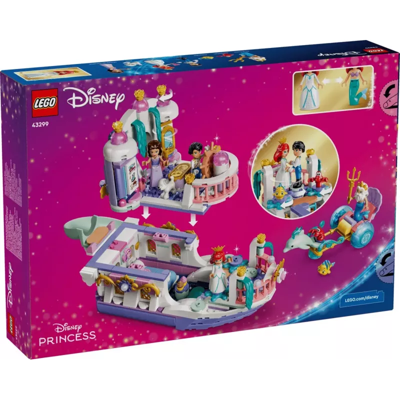 LEGO Disney 43299 Barca nuziale reale di Ariel (519 pezzi)