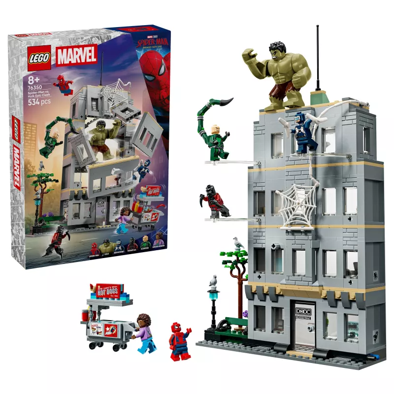 LEGO Marvel 76350 Spider-Man vs. Hulk Epic Clash (534 pezzi)
