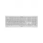 CHERRY KC 1000 Tastiera USB con filo - Layout QWERTY spagnolo, grigio chiaro