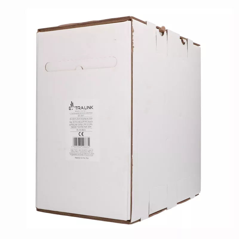 Extralink CAT6A U/UTP Indoor Cavo in doppino intrecciato per installazione 305 m bianco EX.96631