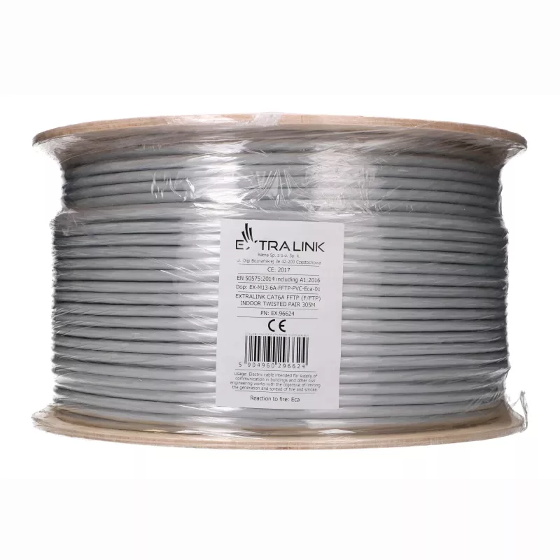 Extralink CAT6A F/FTP cavo installazione indoor twisted pair 305 m EX.96624