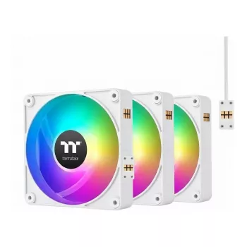Thermaltake CT120 EX Infinity ARGB Sync White | ventola per case 120mm Infinity Mirror Hydraulic Bearing PWM confezione da 3