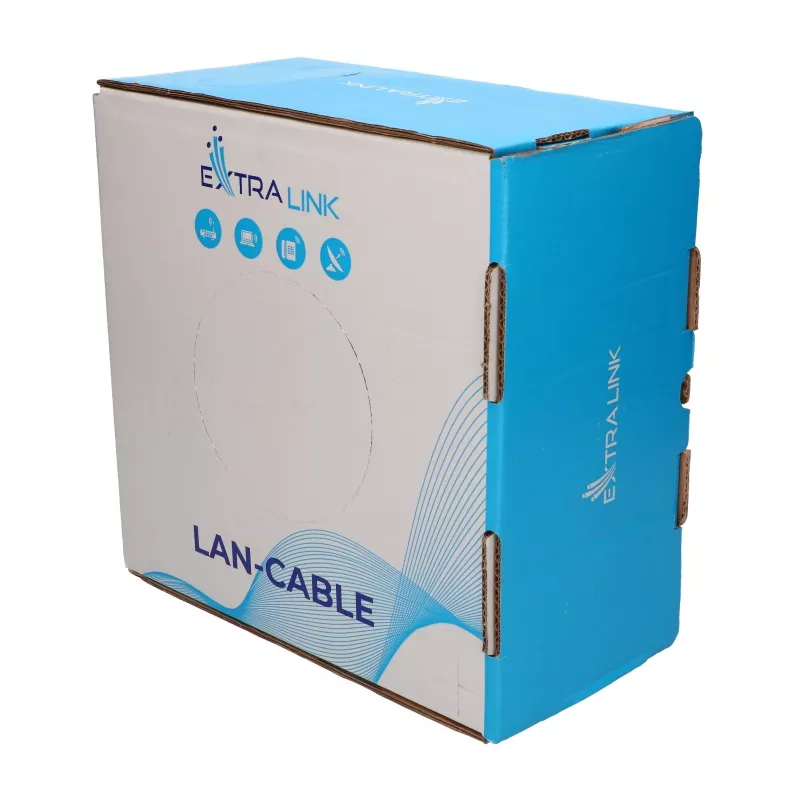 Extralink CAT6A U/UTP cavo installazione indoor twisted pair 100 m EX.96655