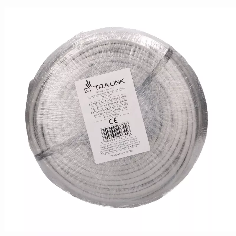 Extralink cavo di installazione CAT7 S/FTP indoor twisted pair 100 m EX.96556