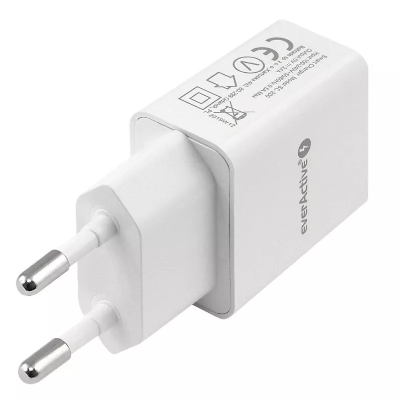 everActive SC-200 caricabatterie da parete USB-A 2,4 A 12 W bianco