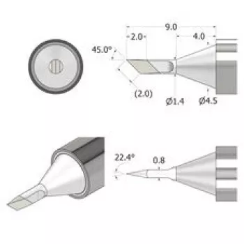 iFixit FixHub Punta di saldatura a coltello 1,4mm IF145-842-1 argento