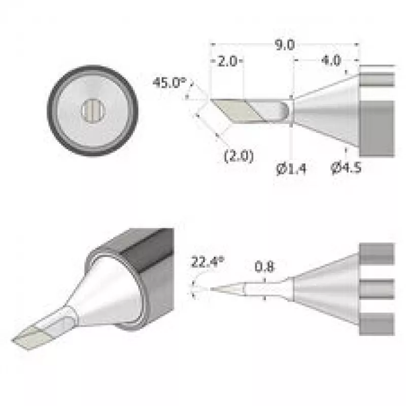 iFixit FixHub Punta di saldatura a coltello 1,4mm IF145-842-1 argento