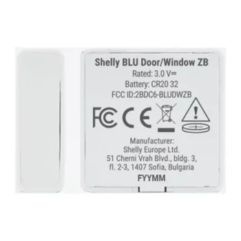 Shelly BLU Door/Window ZB Sensore porta/finestra smart Zigbee Bluetooth bianco