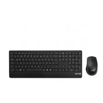 TERRA Desktop 4000 Wireless AES [DE] USB Black Copilot Set tastiera e mouse, QWERTZ, 105 tasti