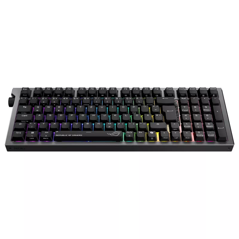 ASUS ROG Strix Morph 96 tastiera gaming wireless, layout 96%, switch ROG NX Snow, hot-swappable, connettività tri-mode, nero