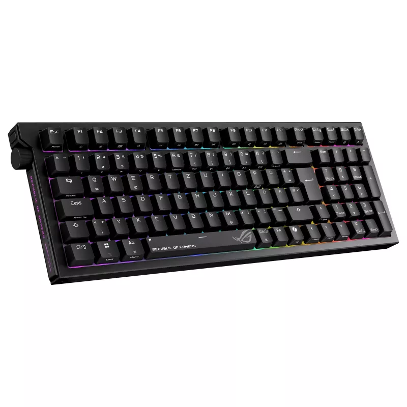 ASUS ROG Strix Morph 96 tastiera gaming wireless, layout 96%, switch ROG NX Snow, hot-swappable, connettività tri-mode, nero