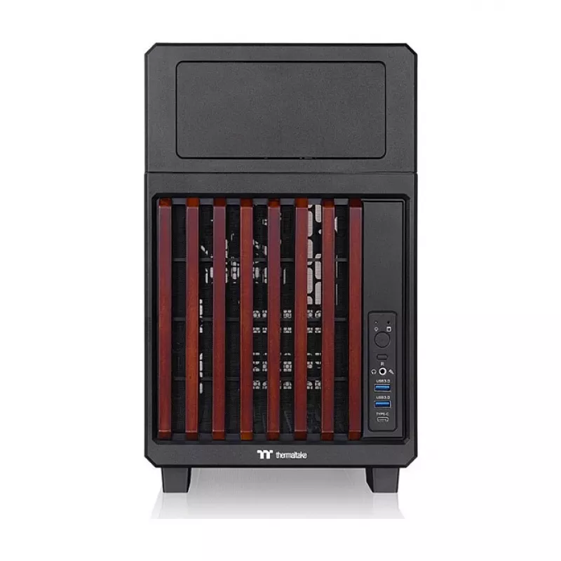 Thermaltake TR200 WS case Super Mini Tower, nero/legno, vetro temperato