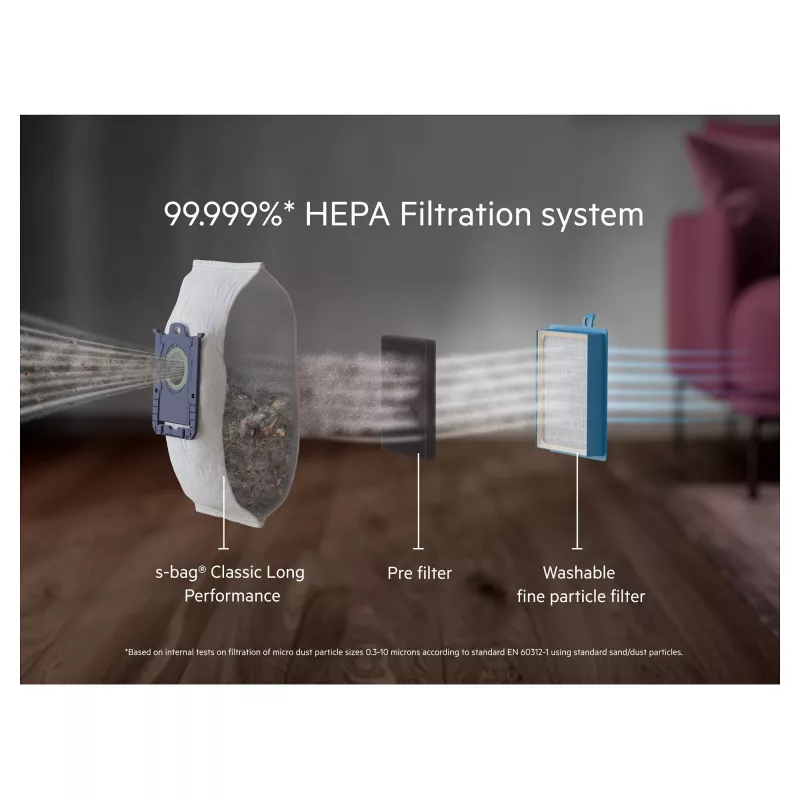 AEG VX82-1-5DB aspirapolvere con sacchetto 600W Denim Blue