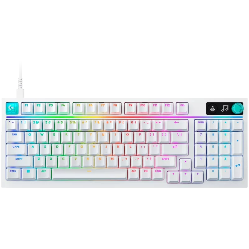 Logitech G316 X 98 tastiera da gaming cablata - bianca - US International - tattile