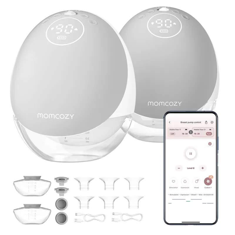 Momcozy M9 doppio tiralatte elettrico portatile grigio 150ml