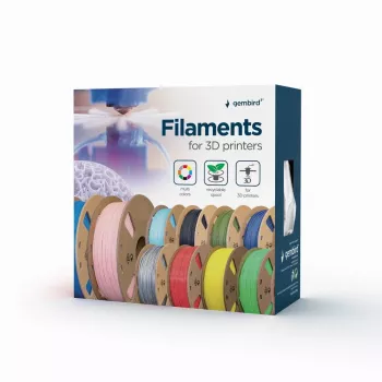 Gembird 3DP-PLA+1.75-02-BK filamento PLA+ 1,75 mm nero 1 kg
