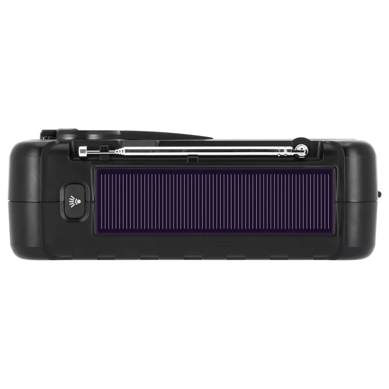 TechniSat TechniRadio Solar 2 radio portatile DAB+/FM con pannello solare e manovella, nero/arancione
