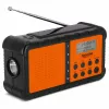 TechniSat TechniRadio Solar 2 radio portatile DAB+/FM con pannello solare e manovella, nero/arancione