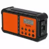 TechniSat TechniRadio Solar 2 radio portatile DAB+/FM con pannello solare e manovella, nero/arancione