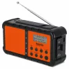 TechniSat TechniRadio Solar 2 radio portatile DAB+/FM con pannello solare e manovella, nero/arancione