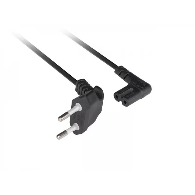 LANBERG Cavo di alimentazione CEE 7/16 a IEC 320 C7 3m angolato VDE nero