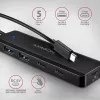 AXAGON HUE-C2C Hub da viaggio USB-C 5 Gbps, 2x USB-A + 2x USB-C, USB-C Power IN, cavo da 19 cm